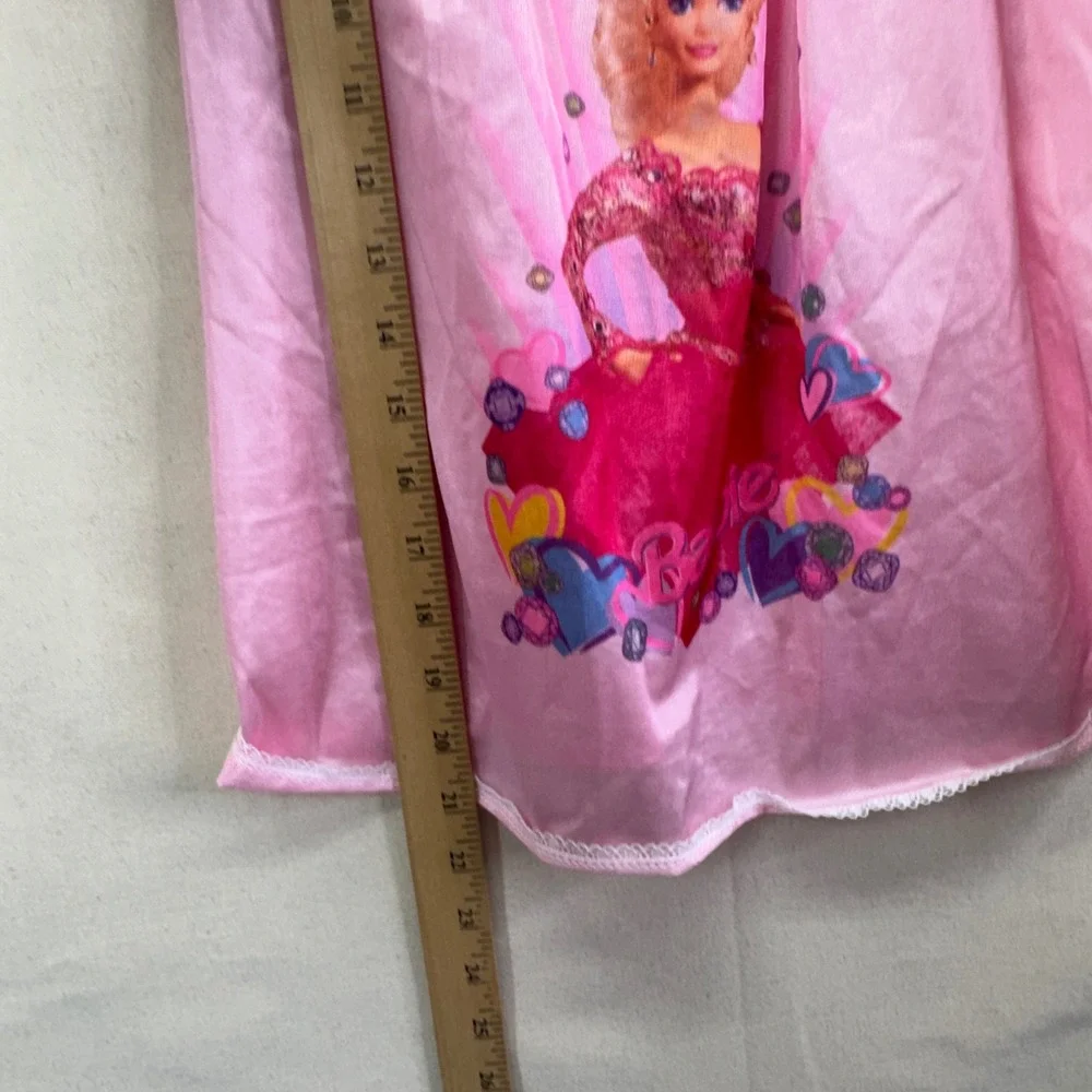 Barbie Vintage 90s Nightgown Girls Size 4/5 Pink Lace Barbiecore Mattel Set of 2